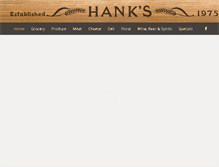 Tablet Screenshot of hanksharvestfoods.com
